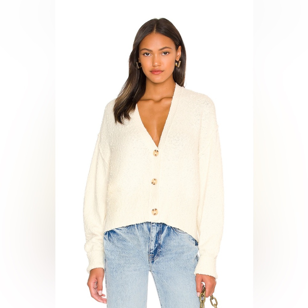 Free People Found My Friend Cardi in Cream (XS)